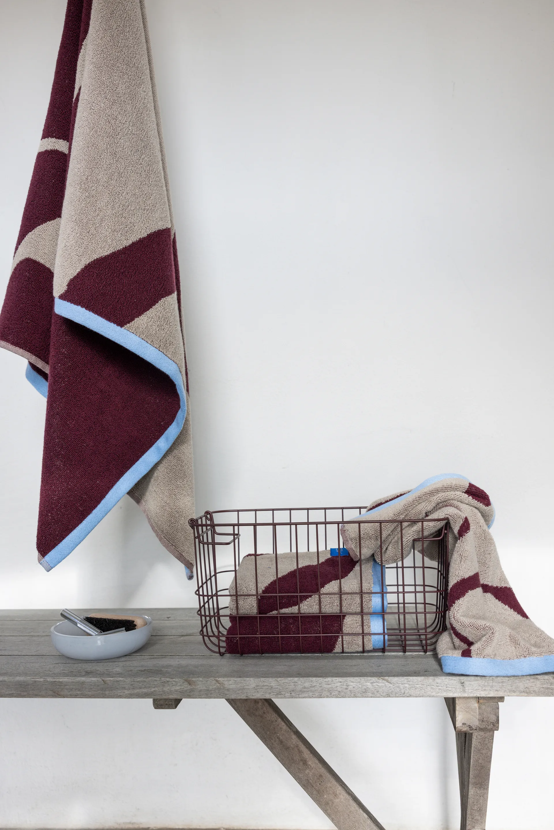 Nova Arte pyyhe 50x90 cm 2 kpl, Wine-sand Mette Ditmer