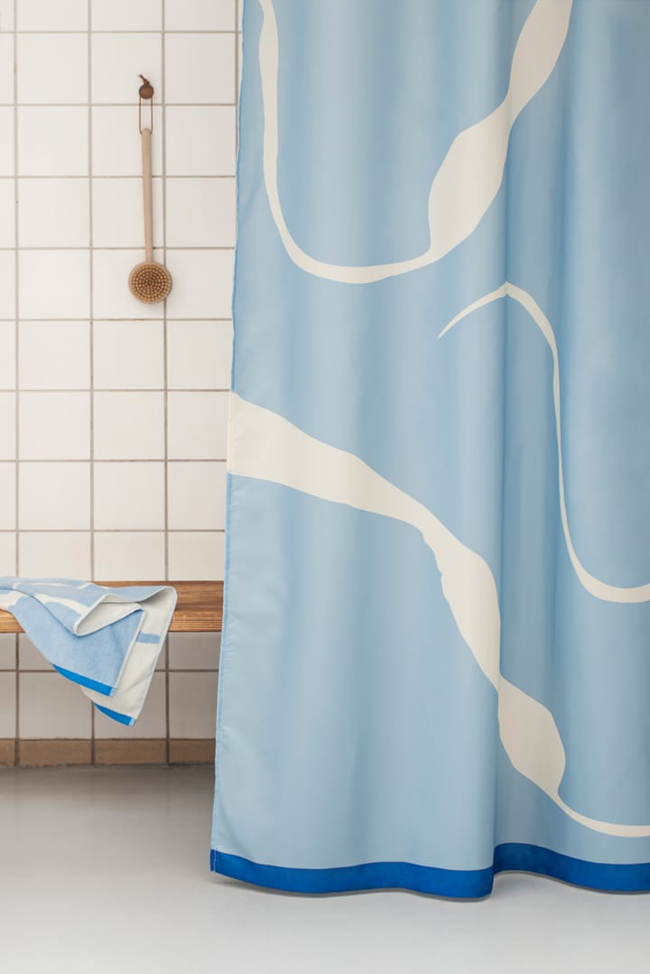 Nova Arte suihkuverho 150x200 cm, Light blue-off-white Mette Ditmer