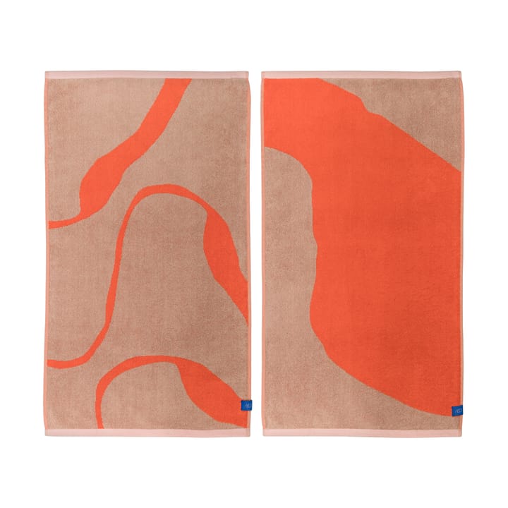 Nova Arte vieraspyyhe 40x55 cm 2 kpl - Latte-orange - Mette Ditmer