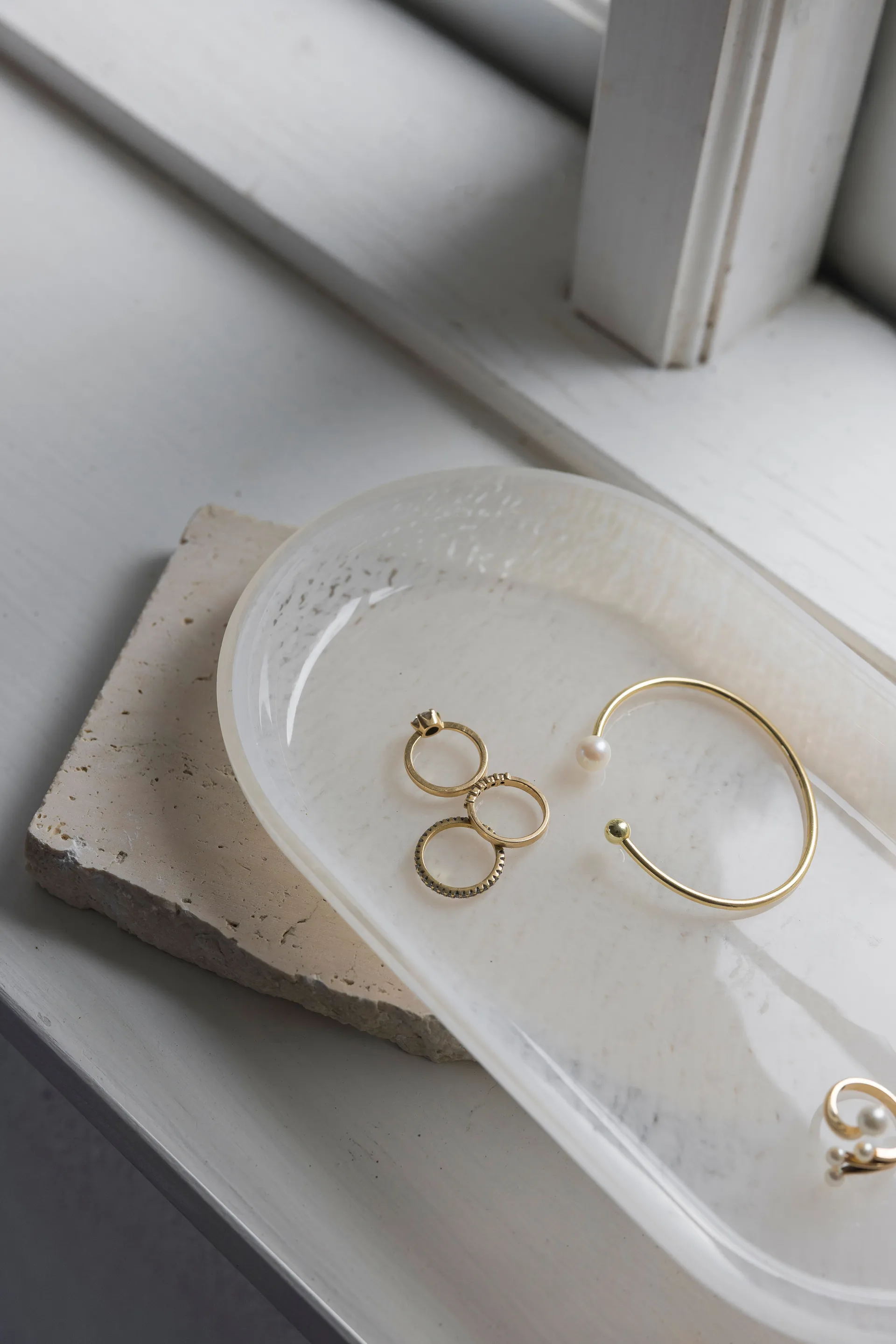 Opal tarjotin, Pellava, 14×25,5 cm Mette Ditmer