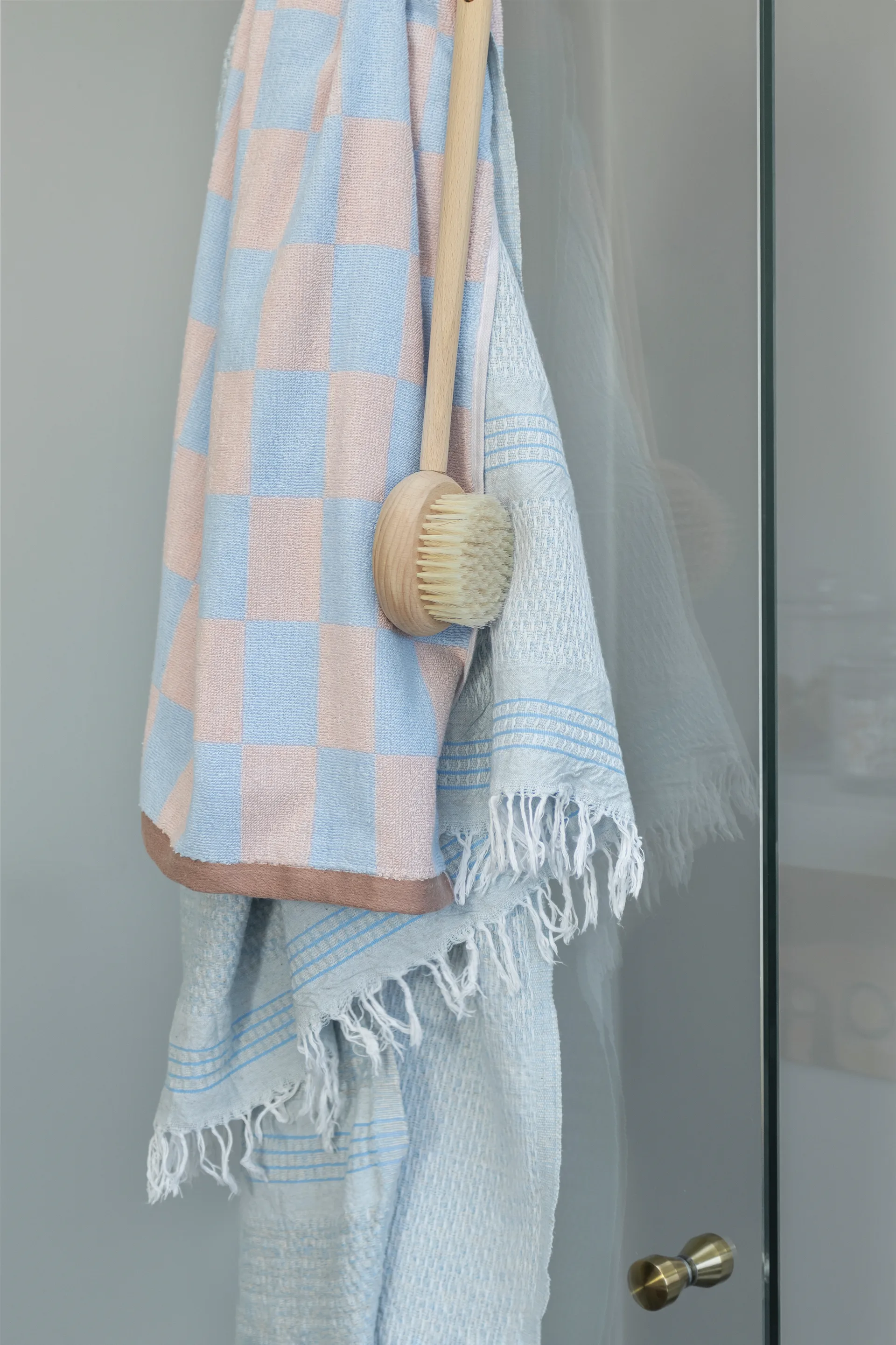 Retro käsipyyhe 50 x 90 cm, Light blue Mette Ditmer