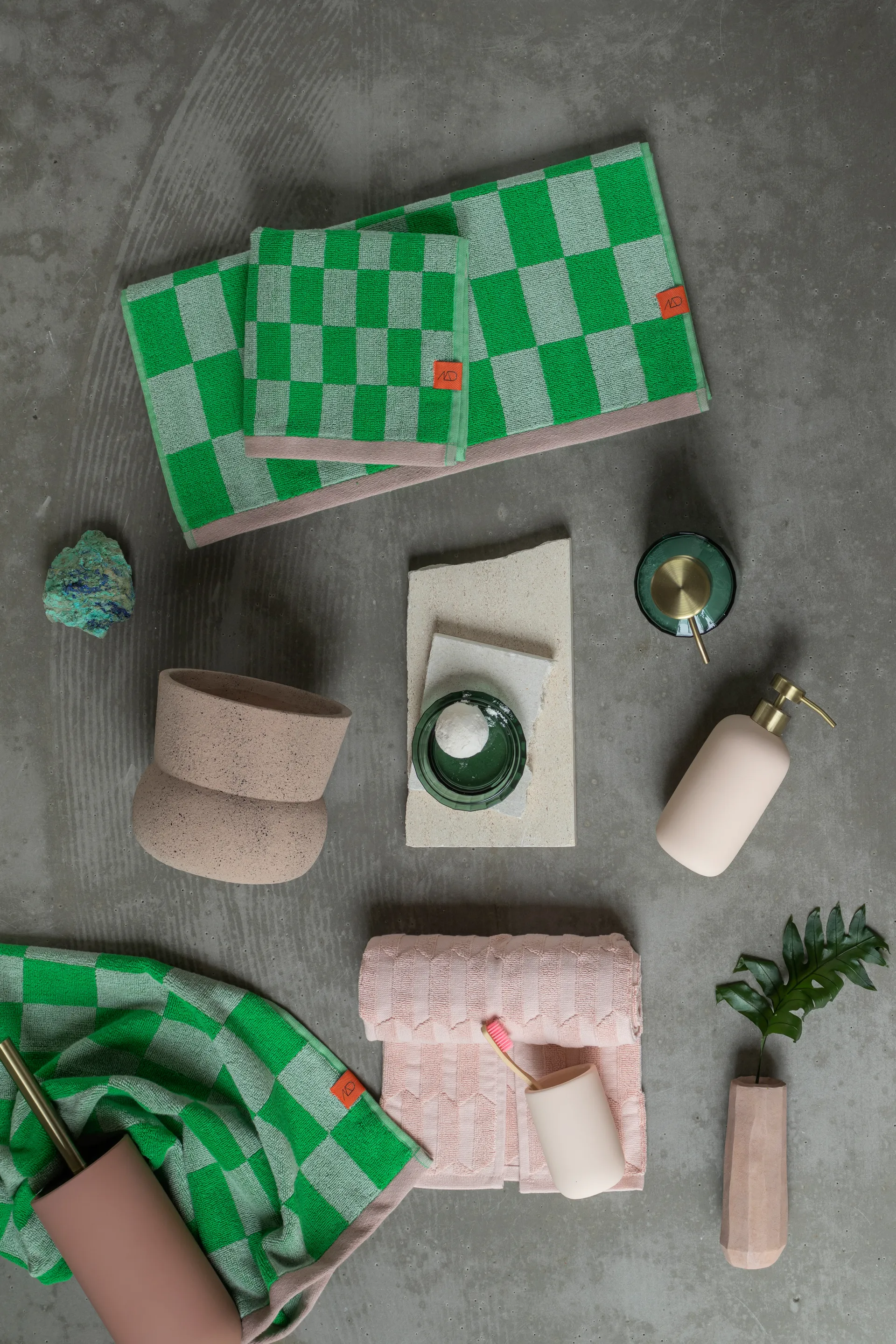 Retro käsipyyhe, Classic green, 70x133 cm Mette Ditmer