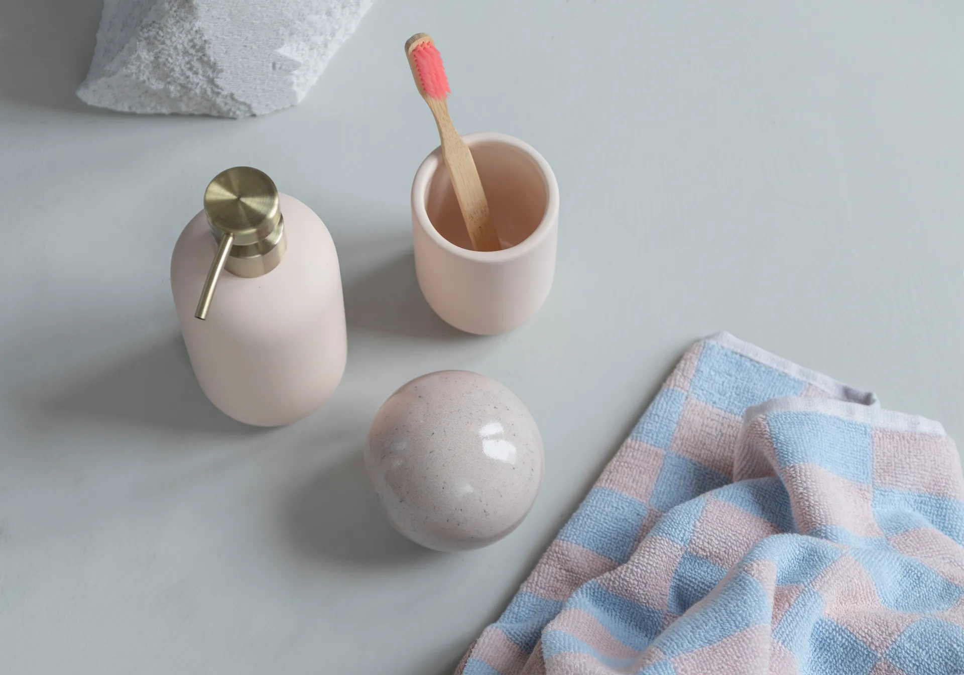 Retro käsipyyhe, Light blue, 40x55 cm, 2 kpl Mette Ditmer