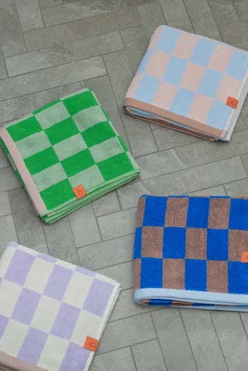 Retro käsipyyhe - Light blue, 70x133 cm - Mette Ditmer