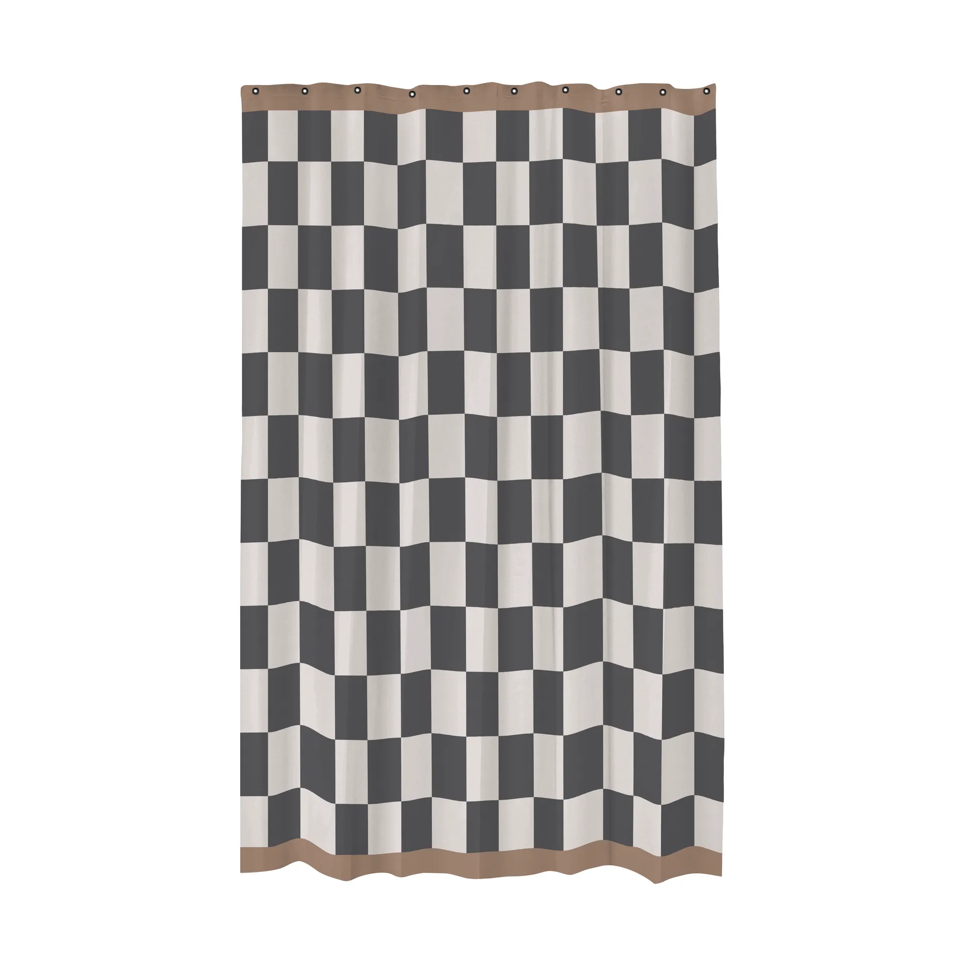 Retro suihkuverho 150x200 cm, Tummanharmaa Mette Ditmer
