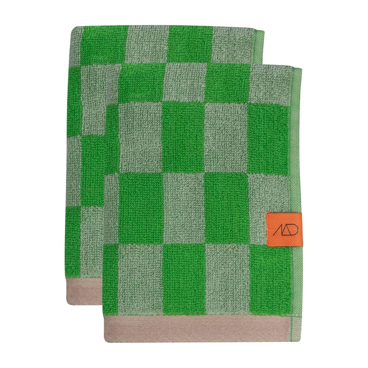 Retro vieraspyyhe 40 x 55 cm 2-pakkaus - Classic green - Mette Ditmer