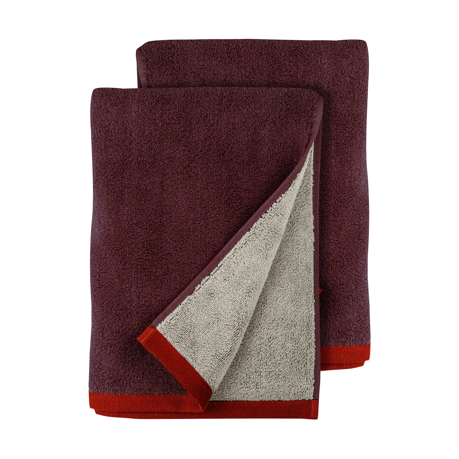 Soft käsipyyhe 40x55 cm 2-pack, Red-Grey (punainen-harmaa), 40x55 cm Mette Ditmer