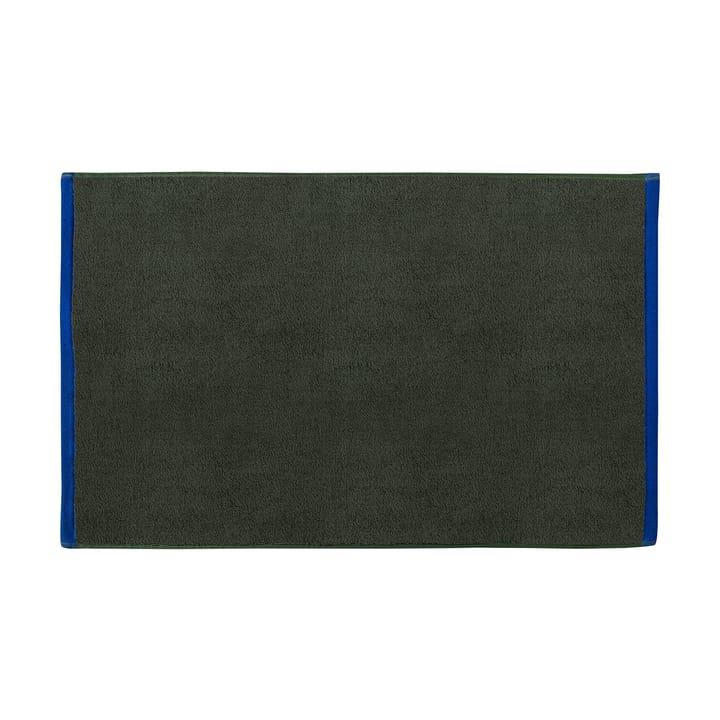 Soft kylpyhuonematto 50x80 cm - Tummanoliivinvihreä ja vaaleansininen - Mette Ditmer