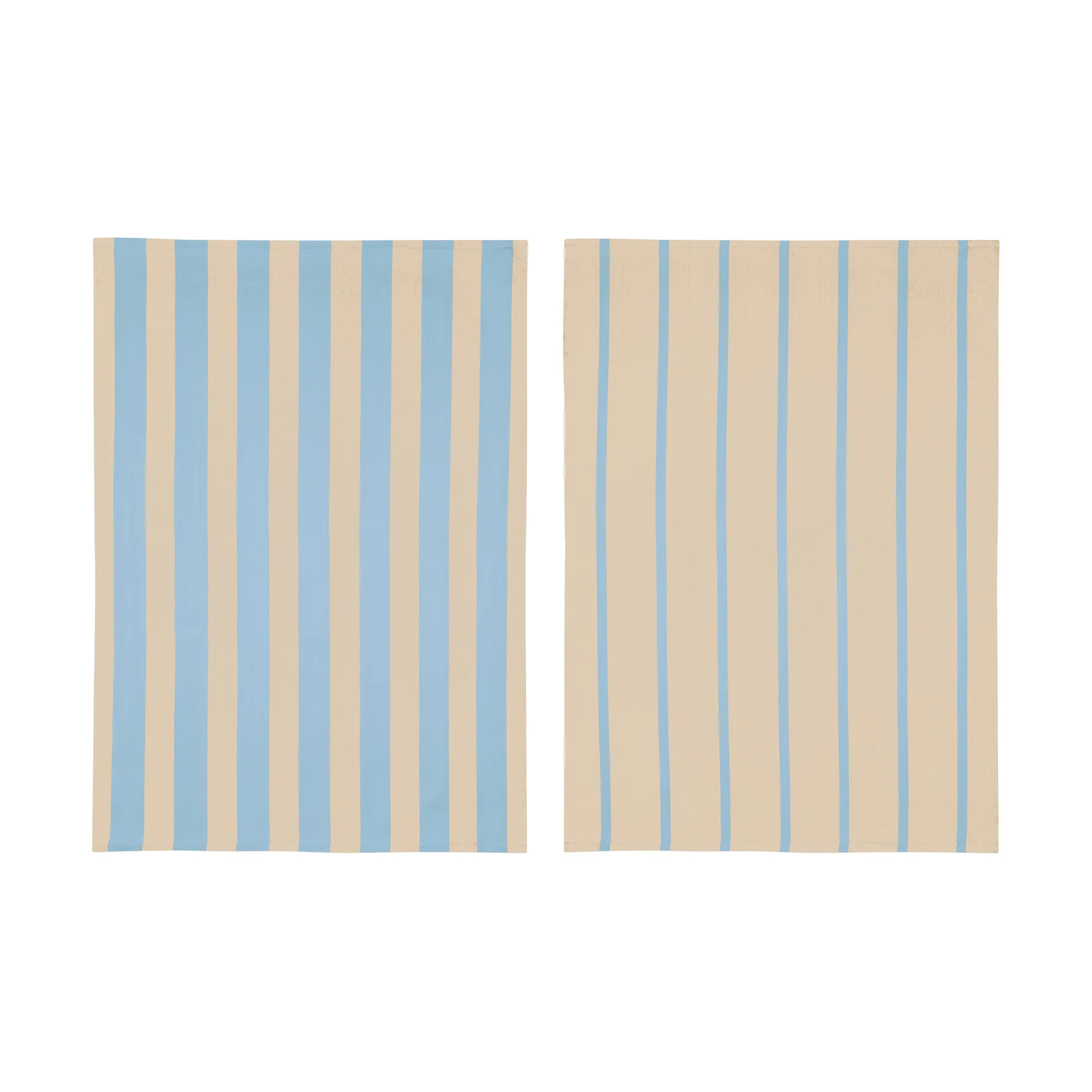 Stripes keittiöpyyhe 50x70 cm 2 kpl, Blue-beige (sininen-beige), 50x70 cm Mette Ditmer