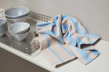 Stripes keittiöpyyhe 50x70 cm 2 kpl - Blue-beige (sininen-beige), 50x70 cm - Mette Ditmer