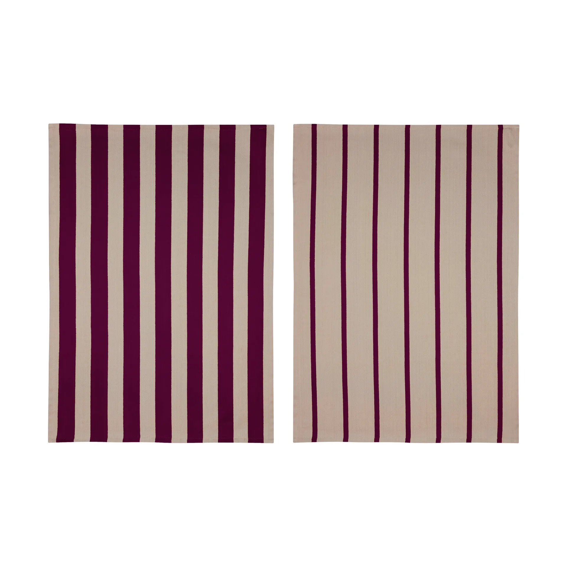 Stripes keittiöpyyhe 50x70 cm 2 kpl, Red-Beige (punainen-beige), 50x70 cm Mette Ditmer