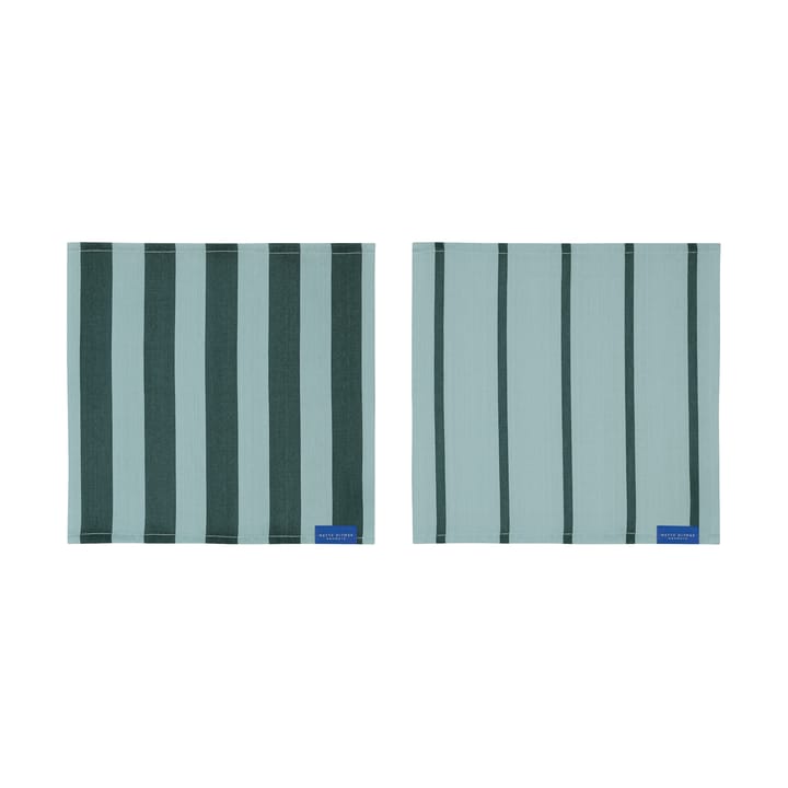 Stripes tiskirätti 33x33 cm 2 kpl - Mint - Mette Ditmer