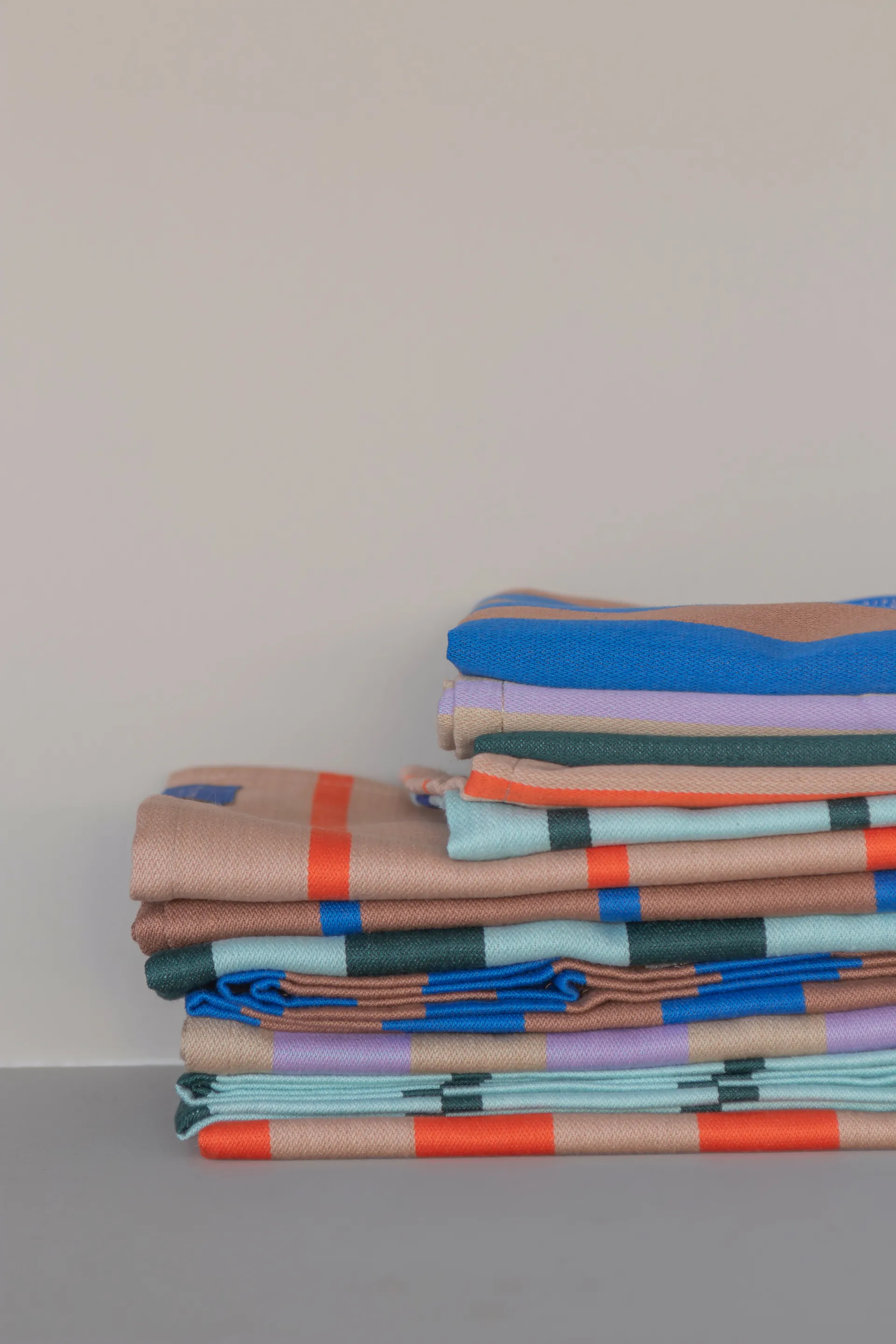 Stripes tiskirätti 33x33 cm 2 kpl, Mint Mette Ditmer