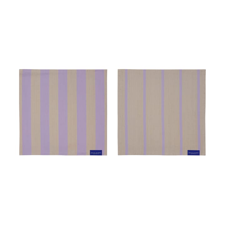 Stripes tiskirätti 33x33 cm 2 kpl - Sand - Mette Ditmer