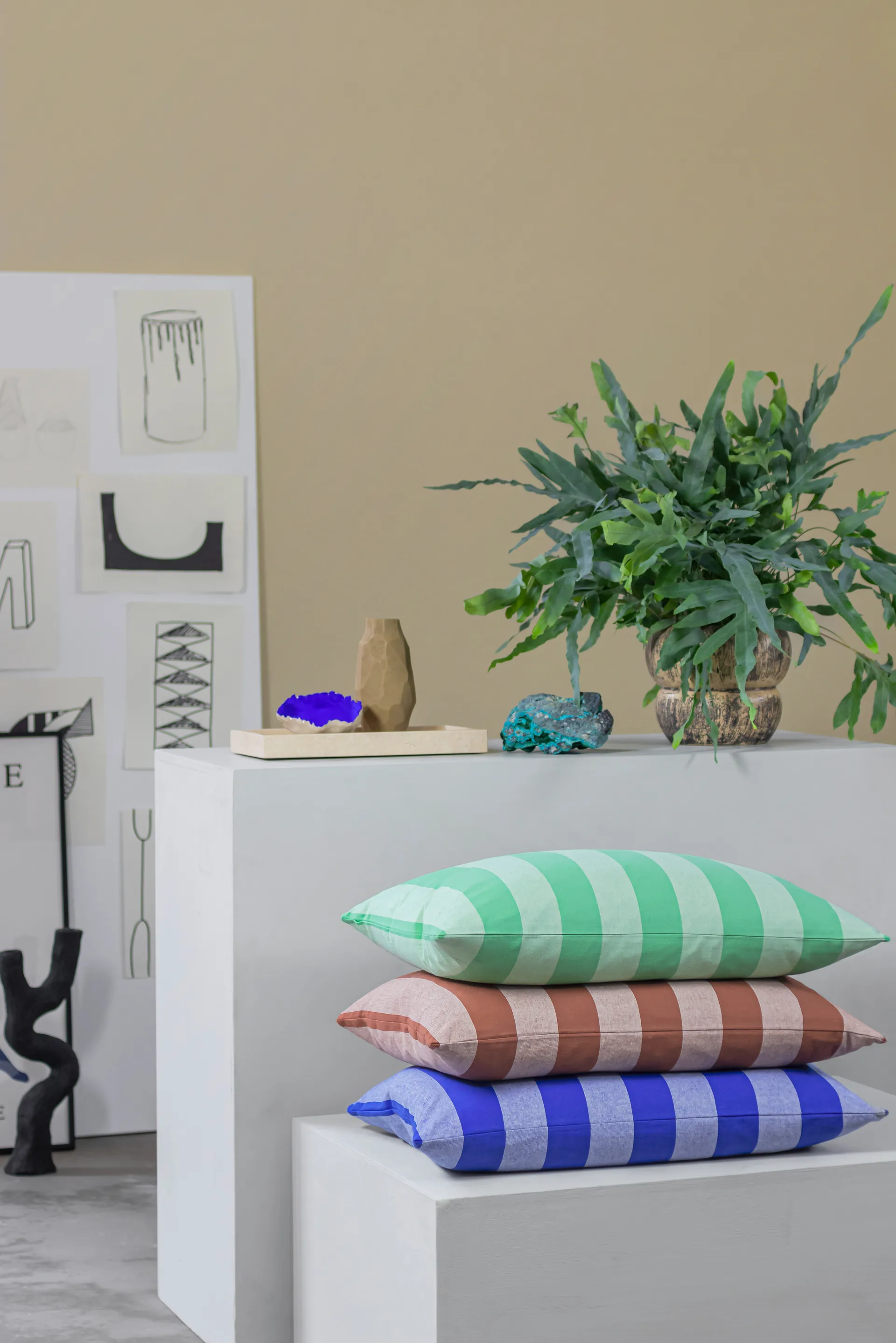 Stripes tyyny 40 x 60 cm, Cobalt Mette Ditmer