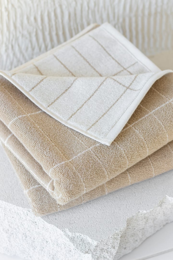 Tile Stone -vieraspyyhe 38 x 60 cm 2-pakkaus, Sand-off white Mette Ditmer