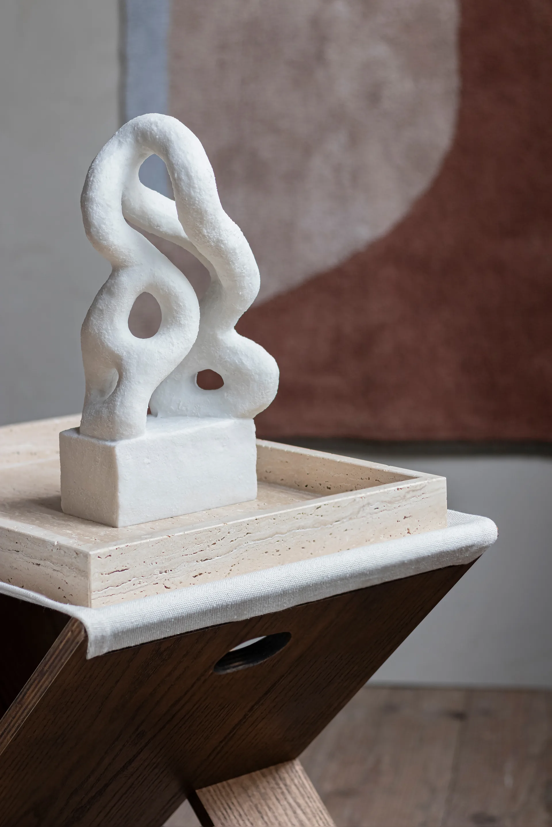 Travertiini dekoratiivinen tarjotin 30x40 cm, Liinavaatteet Mette Ditmer