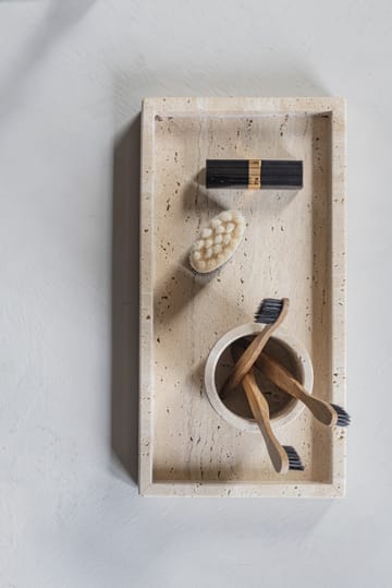 Travertiini koristelualusta 16x31 cm - Liinavaatteet - Mette Ditmer