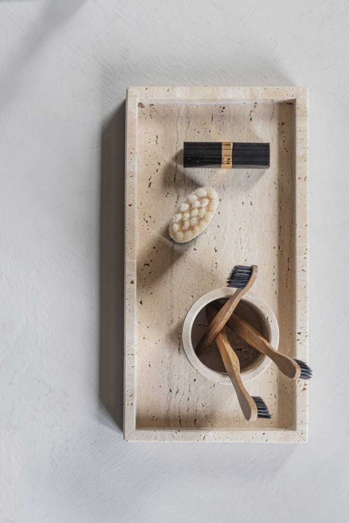 Travertiini koristelualusta 16x31 cm, Liinavaatteet Mette Ditmer