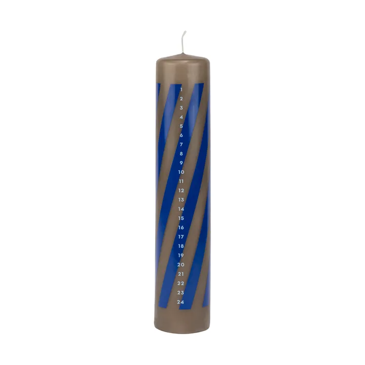 Twentyfour joulukalenterikynttilä 25 cm - Cobalt - Mette Ditmer