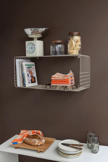 Wire-hylly - Hiekka, 31×70×26 cm - Mette Ditmer