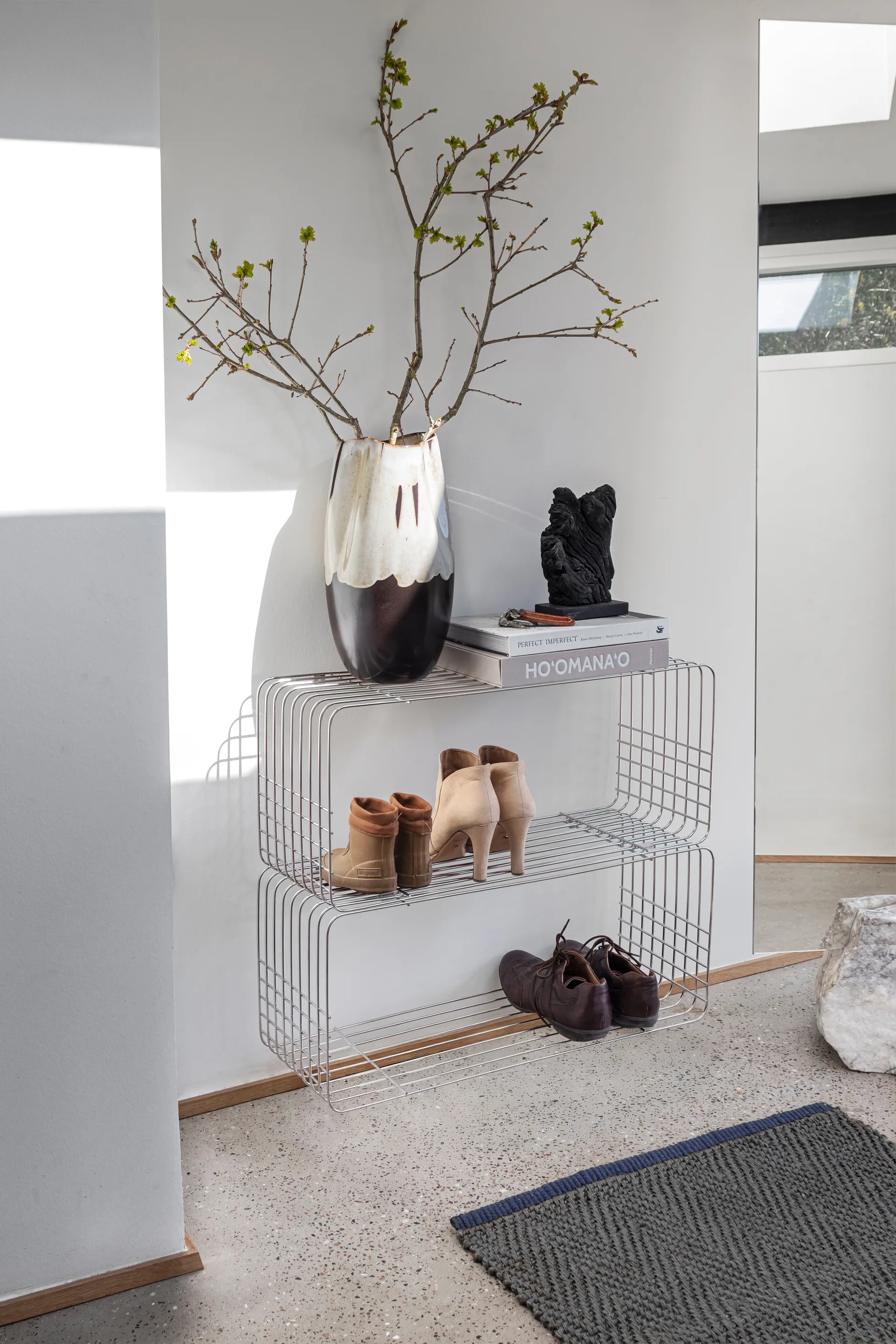 Wire-hylly, Kromi, 31x70x26 cm Mette Ditmer