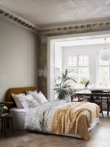 Morris & Co. Strawberry Thief Pussilakana - Vihreä, 150x210 cm - Mille Notti