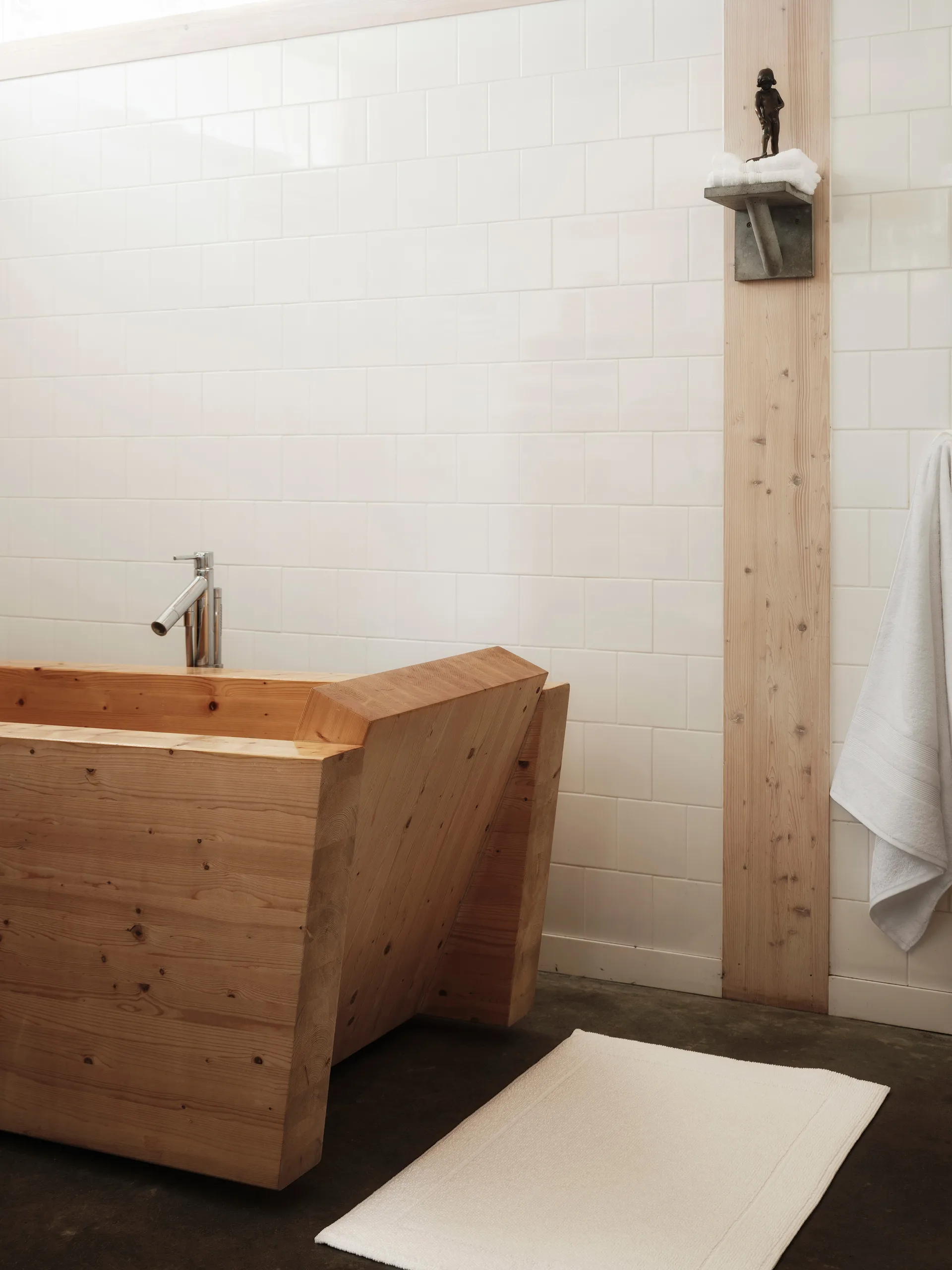 Portofino Kylpyhuoneen matto, Valkoinen, 60 x 90 cm Mille Notti