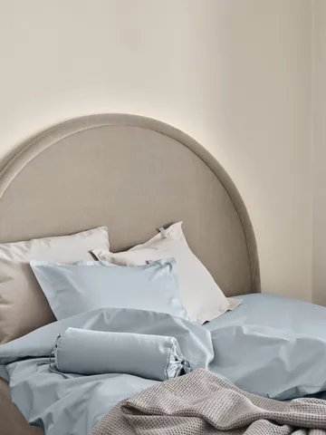 Satina plain tyynyliina - Ljublå, 50x90 cm - Mille Notti