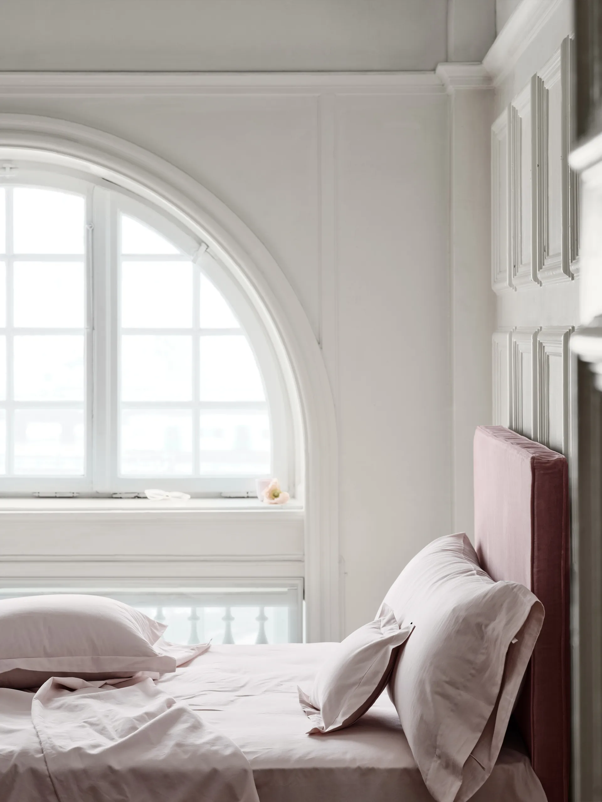 Satina plain tyynyliina, Rose, 50x90 cm Mille Notti