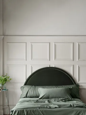 Satina plain tyynyliina - Vihreä, 50x90 cm - Mille Notti