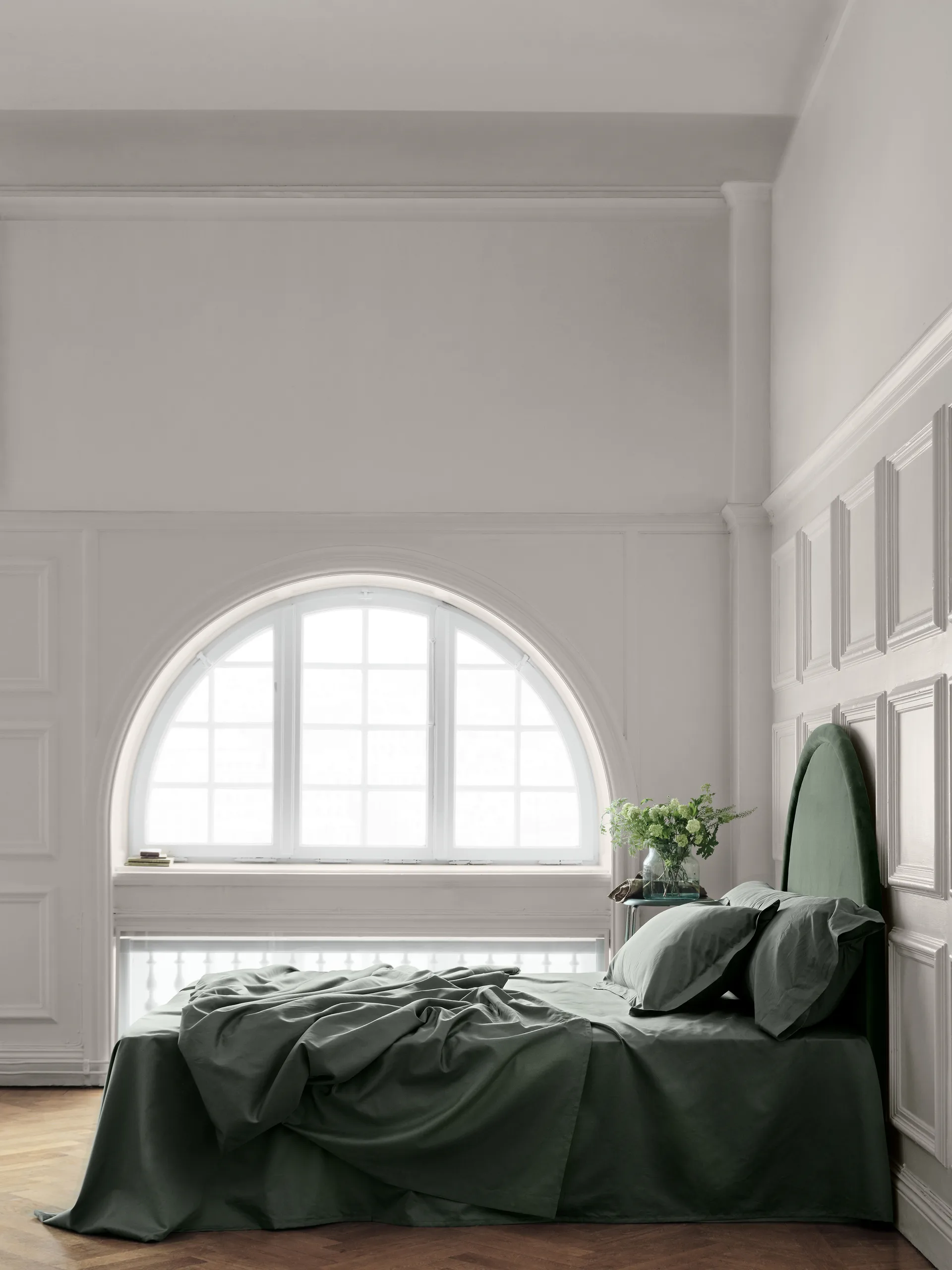 Satina plain tyynyliina, Vihreä, 50x90 cm Mille Notti