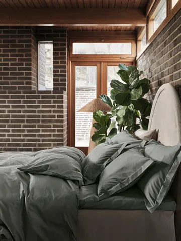 Satina plain tyynyliina - Vihreä, 50x90 cm - Mille Notti