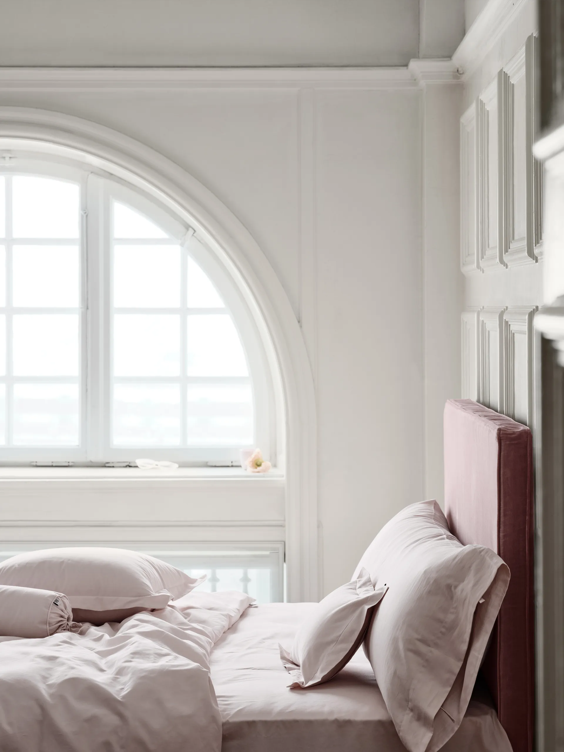 Satina Pussilakana, Vaaleanpunainen, 220 x 220 cm Mille Notti