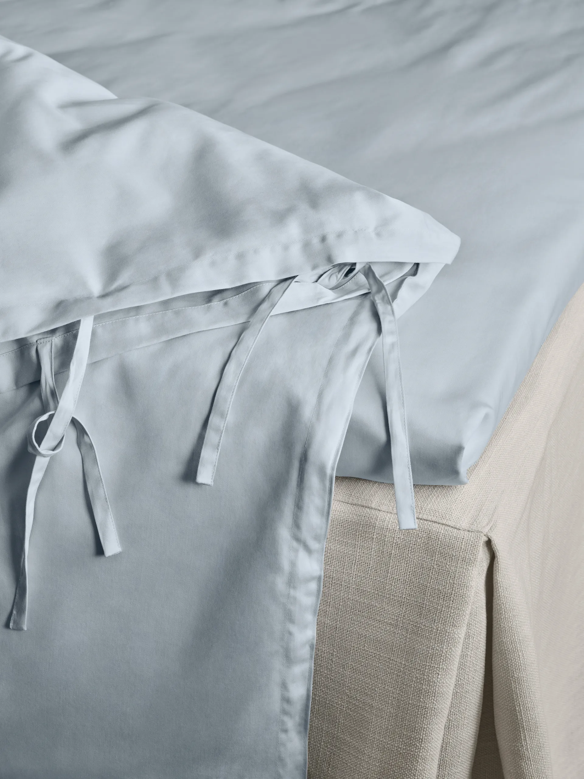 Satina Pussilakana, Vaaleansininen, 220 x 220 cm Mille Notti