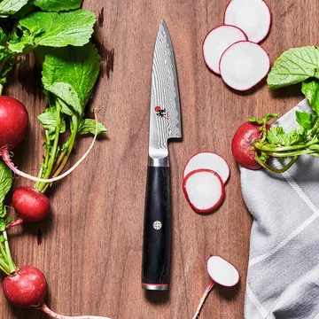 Raw 5000FCD shotoh kuorimisveitsi 9 cm - Damaskus-musta - Miyabi