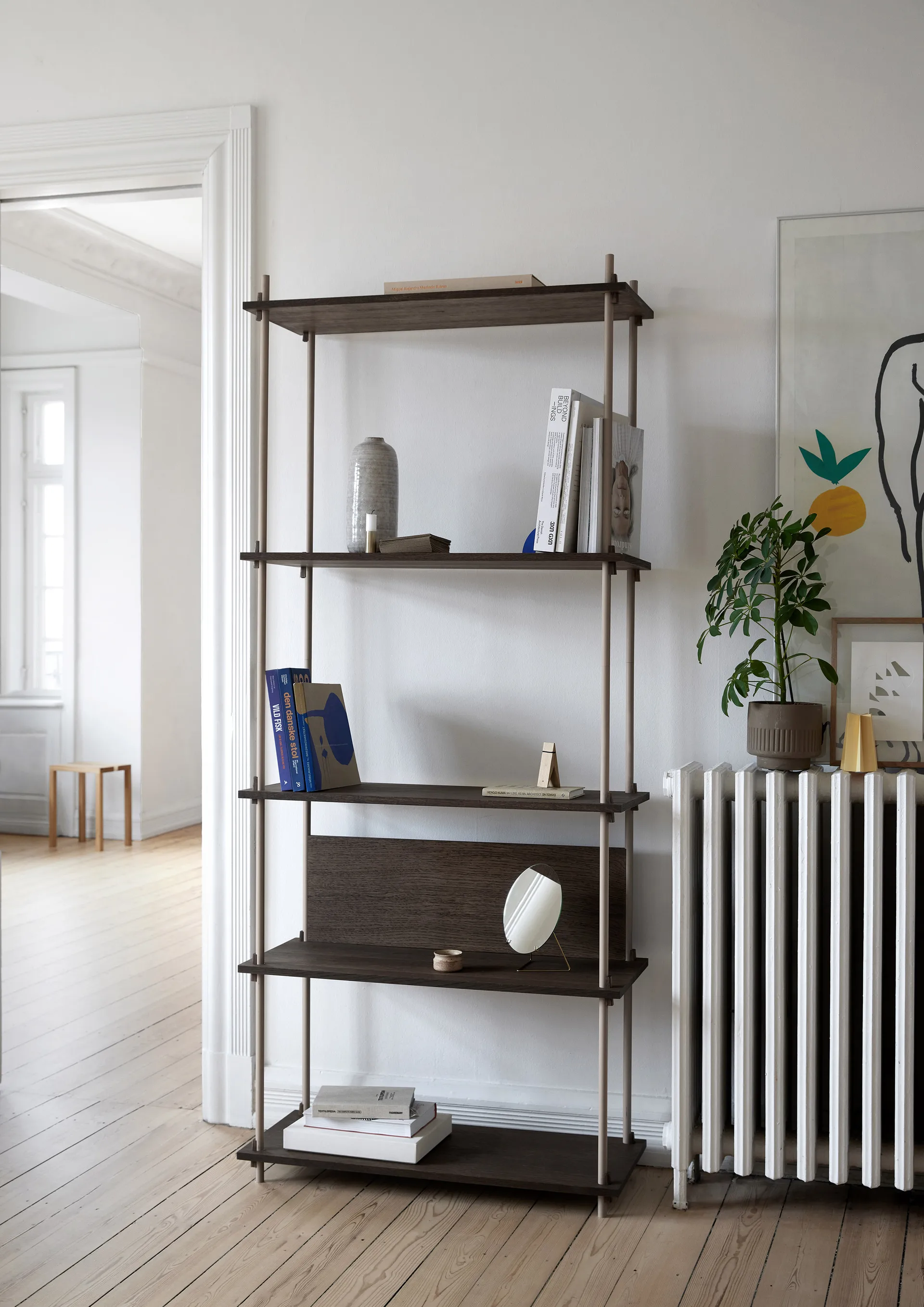 Hyllyjärjestelmä classic hylly, Tammi-black, 86×85×35 cm, S.85.1.A MOEBE