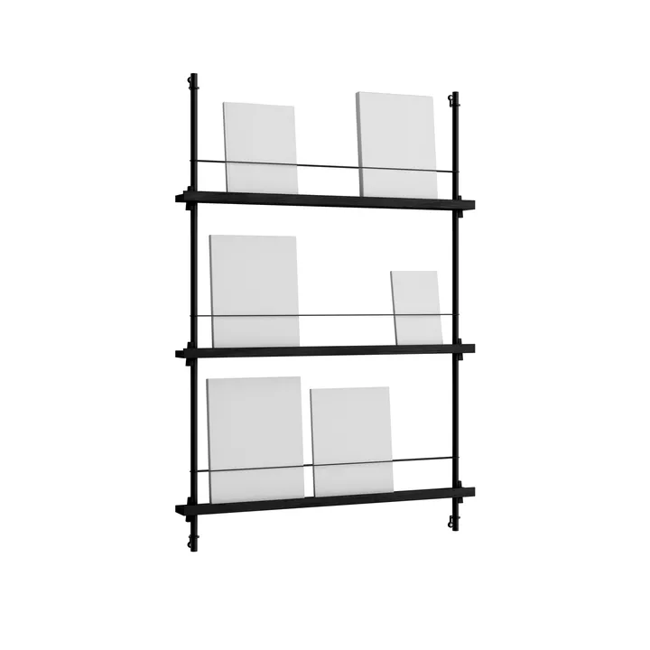 Magazine Shelving lehtiteline - Black, 85x115x7 cm, MS.115.1 - MOEBE