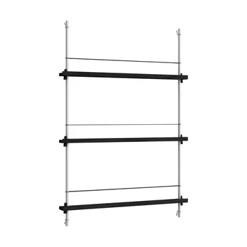 Magazine Shelving lehtiteline - Black-ruostumaton teräs, 85x115x7 cm, MS.115.1 - MOEBE