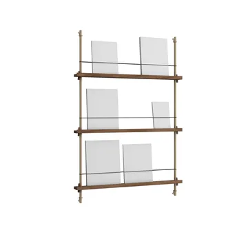 Magazine Shelving lehtiteline - Savustettu tammi-warm grey, 85×115×7 cm, MS.115.1 - MOEBE