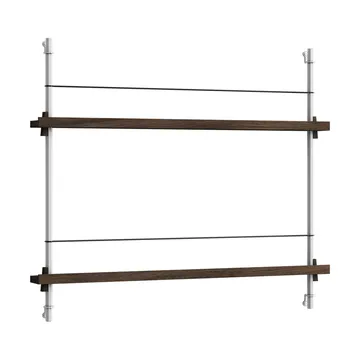 Magazine Shelving lehtiteline - Savustettu tammi–ruostumaton teräs, 85×65×7 cm, MS.65.1 - MOEBE