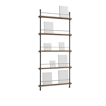 Magazine Shelving lehtiteline - Savutammi-black, 85×180×7 cm, MS.180.1 - MOEBE