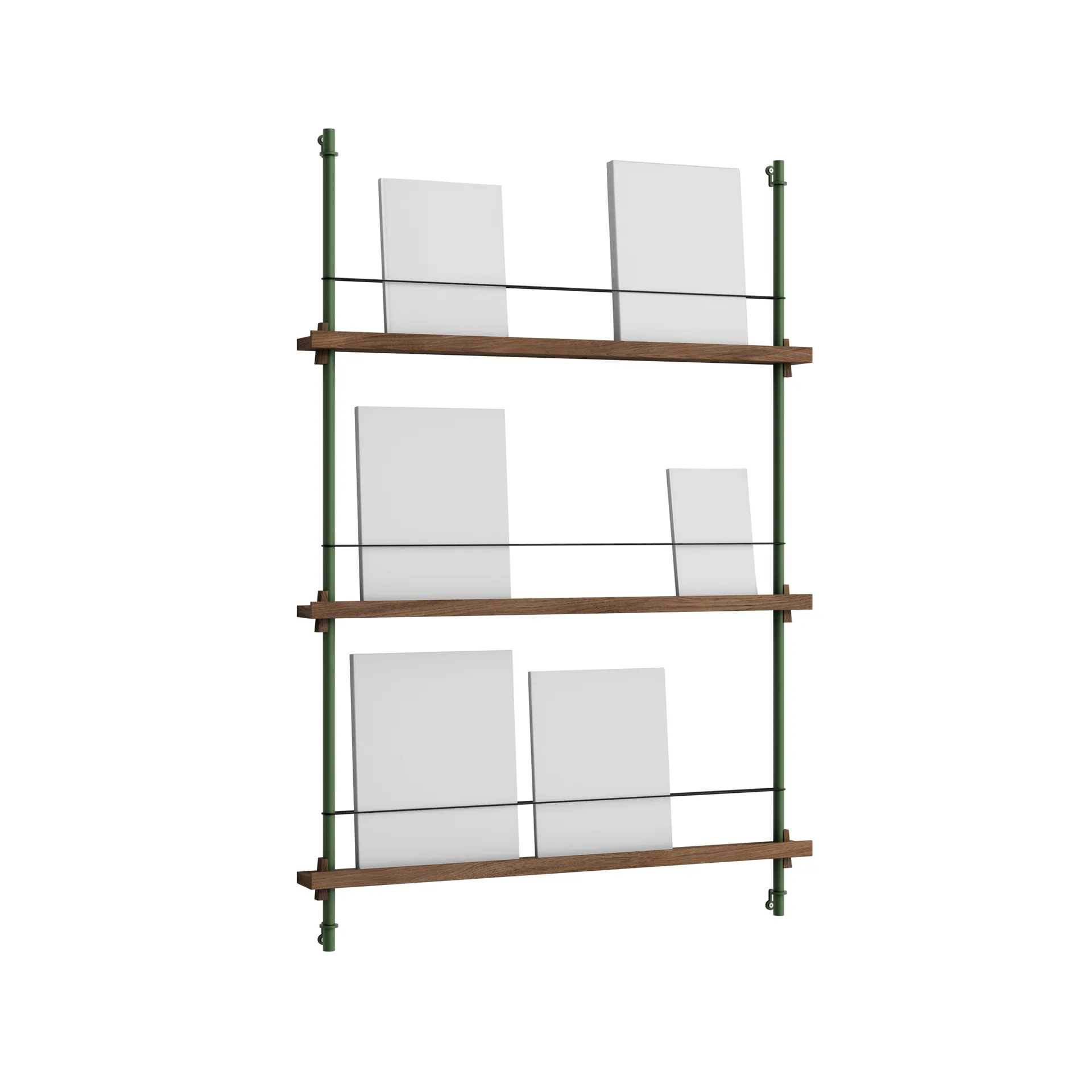 Magazine Shelving lehtiteline, Savutammi-pine green, 85×115×7 cm, MS.115.1 MOEBE