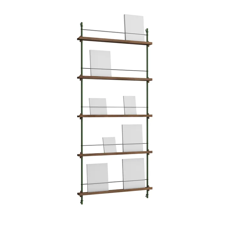 Magazine Shelving lehtiteline - Savutammi-pine green, 85×180×7 cm, MS.180.1 - MOEBE