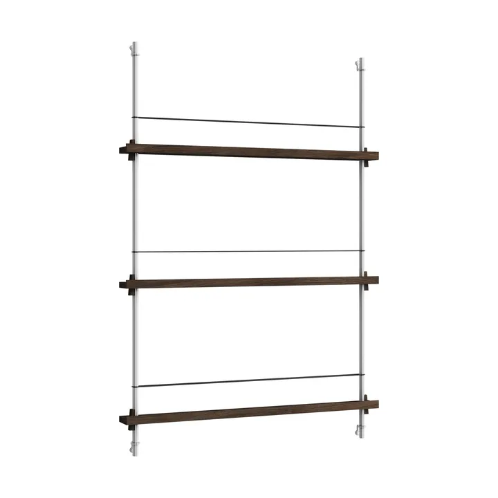 Magazine Shelving lehtiteline - Savutammi-ruostumaton teräs, 85×115×7 cm, MS.115.1 - MOEBE
