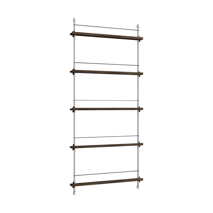 Magazine Shelving lehtiteline - Savutammi-ruostumaton teräs, 85×180×7 cm, MS.180.1 - MOEBE