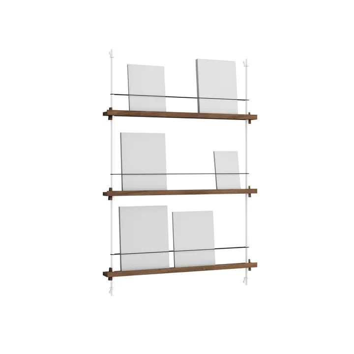 Magazine Shelving lehtiteline - Savutammi-white, 85×115×7 cm, MS.115.1 - MOEBE