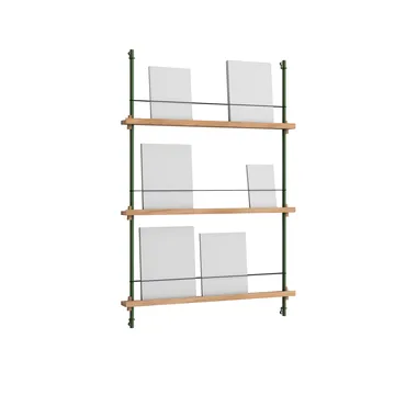 Magazine Shelving lehtiteline - Tammi-pine green, 85×115×7 cm, MS.115.1 - MOEBE