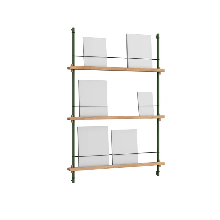 Magazine Shelving lehtiteline - Tammi-pine green, 85×115×7 cm, MS.115.1 - MOEBE