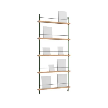 Magazine Shelving lehtiteline - Tammi-pine green, 85×180×7 cm, MS.180.1 - MOEBE